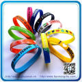 Pulseras de silicona de deporte respetuoso del medio ambiente colorido pulseras de pulsera